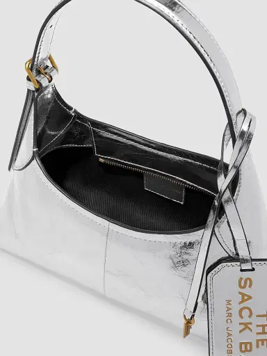 Marc Jacobs Women's Belted Sack Shoulder Bag - Silver | Thumbnail 4 Marc Jacobs Women's Belted Sack Shoulder Bag - Silver | Thumbnail 4