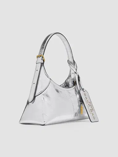 Marc Jacobs Women's Belted Sack Shoulder Bag - Silver | Thumbnail 5 Marc Jacobs Women's Belted Sack Shoulder Bag - Silver | Thumbnail 5