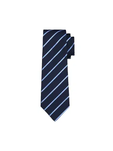 Kiton Men's Striped Silk Tie - Navy Blue | Thumbnail 1 Kiton Men's Striped Silk Tie - Navy Blue | Thumbnail 1