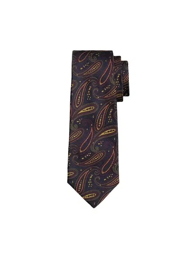 Men's Paisley Silk Tie - Rust Men's Paisley Silk Tie - Rust
