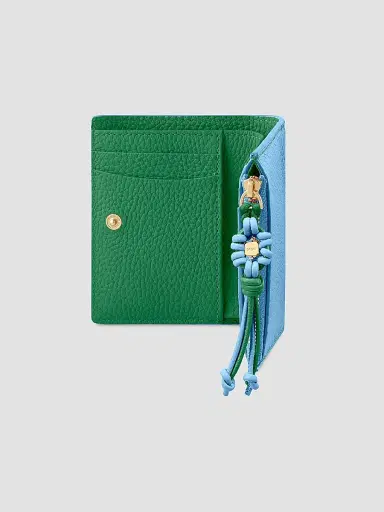 MAISON de SABRÉ Women's Bloom Edition Leather Bifold Wallet - Sky Emerald | Thumbnail 2 MAISON de SABRÉ Women's Bloom Edition Leather Bifold Wallet - Sky Emerald | Thumbnail 2