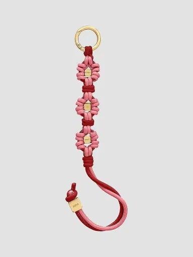Maison de Sabre Women's Bloom Edition Leather Wristlet Charm - Candy Brick | Thumbnail 3 Maison de Sabre Women's Bloom Edition Leather Wristlet Charm - Candy Brick | Thumbnail 3