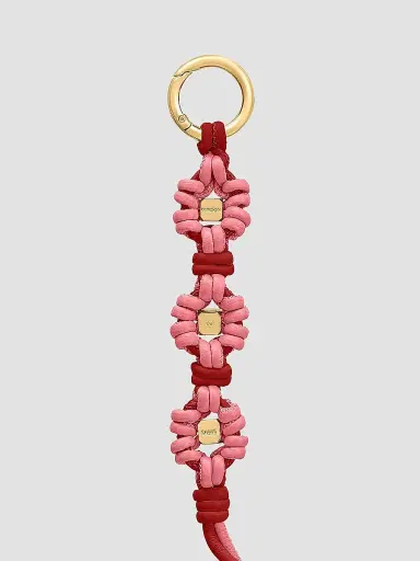Maison de Sabre Women's Bloom Edition Leather Wristlet Charm - Candy Brick | Thumbnail 5 Maison de Sabre Women's Bloom Edition Leather Wristlet Charm - Candy Brick | Thumbnail 5