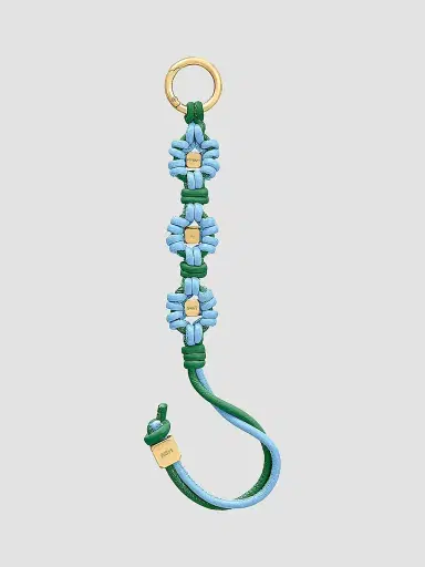 Maison de Sabre Women's Bloom Edition Leather Wristlet Charm - Sky Emerald | Thumbnail 3 Maison de Sabre Women's Bloom Edition Leather Wristlet Charm - Sky Emerald | Thumbnail 3