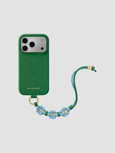 Maison de Sabre Women's Bloom Edition Leather Wristlet Charm - Sky Emerald | Thumbnail 4 Maison de Sabre Women's Bloom Edition Leather Wristlet Charm - Sky Emerald | Thumbnail 4