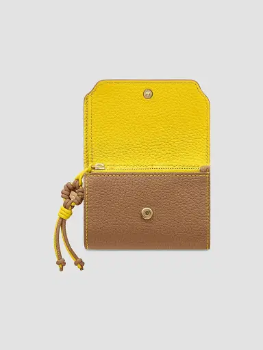 Maison de Sabre Women's Bloom Edition Leather Trifold Wallet - Sandstone Daisy | Thumbnail 3 Maison de Sabre Women's Bloom Edition Leather Trifold Wallet - Sandstone Daisy | Thumbnail 3