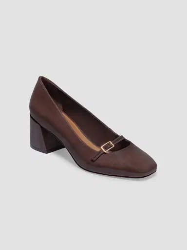 Bernardo Women's Amelie Block Heel Mary Jane Pumps - Dark Chocolate | Thumbnail 2 Bernardo Women's Amelie Block Heel Mary Jane Pumps - Dark Chocolate | Thumbnail 2