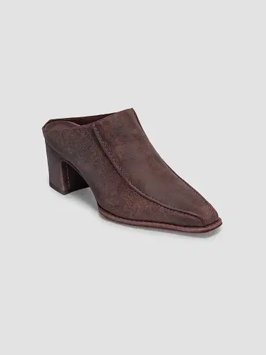 Bernardo Women's Brynn Heeled Mules - Dark Chocolate | Thumbnail 2 Bernardo Women's Brynn Heeled Mules - Dark Chocolate | Thumbnail 2