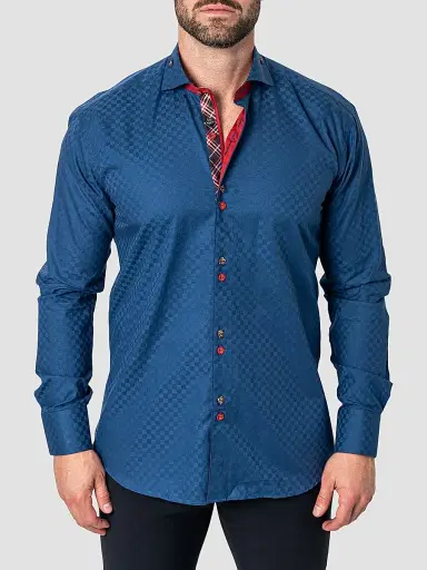 Maceoo Men's Perm Mini Pan Shirt - Blue - Size XXXL | Thumbnail 9 Maceoo Men's Perm Mini Pan Shirt - Blue - Size XXXL | Thumbnail 9