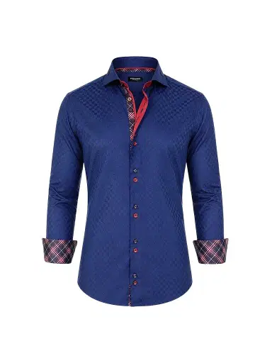 Maceoo Men's Perm Mini Pan Shirt - Blue - Size XXXL | Thumbnail 1 Maceoo Men's Perm Mini Pan Shirt - Blue - Size XXXL | Thumbnail 1