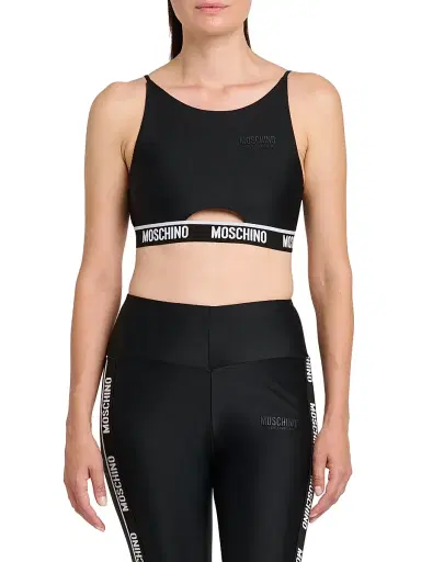 MOSCHINO Women's Logo Sports Bra - Black | Thumbnail 3 MOSCHINO Women's Logo Sports Bra - Black | Thumbnail 3