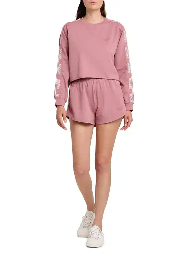 MOSCHINO Women's Logo-Tape Stretch-Cotton Shorts - Pink | Thumbnail 2 MOSCHINO Women's Logo-Tape Stretch-Cotton Shorts - Pink | Thumbnail 2