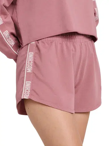 MOSCHINO Women's Logo-Tape Stretch-Cotton Shorts - Pink | Thumbnail 6 MOSCHINO Women's Logo-Tape Stretch-Cotton Shorts - Pink | Thumbnail 6