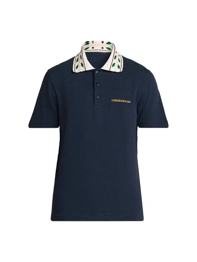 Men's Laurel Cotton Pique Polo Shirt - Navy Men's Laurel Cotton Pique Polo Shirt - Navy