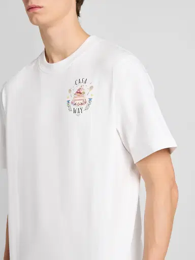 Casablanca Men's Casa Way Cotton Crewneck T-Shirt - White | Thumbnail 5 Casablanca Men's Casa Way Cotton Crewneck T-Shirt - White | Thumbnail 5