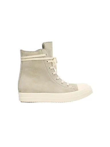 Rick Owens Women's Leather High-Top Sneakers - Dark Pearl Milk | Thumbnail 1 Rick Owens Women's Leather High-Top Sneakers - Dark Pearl Milk | Thumbnail 1