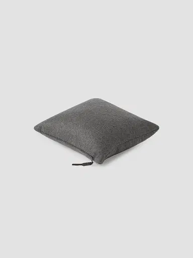 Brunello Cucinelli Double Cashmere Beaver Cloth Cushion with Shiny Zipper Pull - Lead | Thumbnail 2 Brunello Cucinelli Double Cashmere Beaver Cloth Cushion with Shiny Zipper Pull - Lead | Thumbnail 2