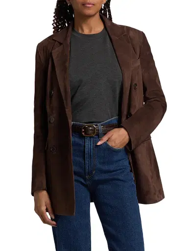 Arma Women's Safia Suede Jacket - Mud Brown | Thumbnail 3 Arma Women's Safia Suede Jacket - Mud Brown | Thumbnail 3