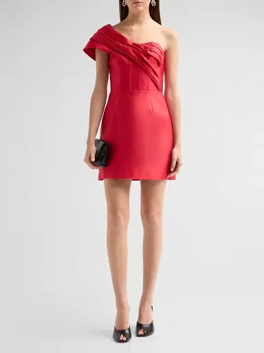Rebecca Vallance Women's Esmeralda One-Shoulder Mini Dress - Red | Thumbnail 2 Rebecca Vallance Women's Esmeralda One-Shoulder Mini Dress - Red | Thumbnail 2