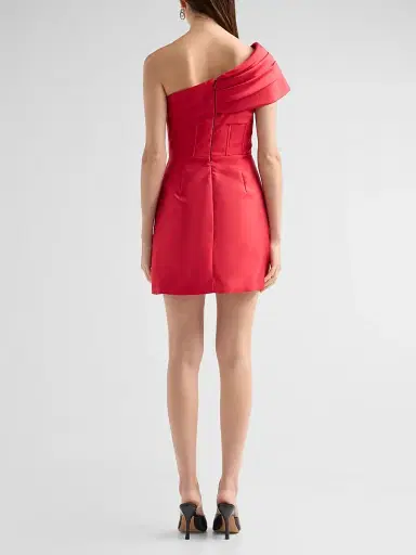 Rebecca Vallance Women's Esmeralda One-Shoulder Mini Dress - Red | Thumbnail 3 Rebecca Vallance Women's Esmeralda One-Shoulder Mini Dress - Red | Thumbnail 3