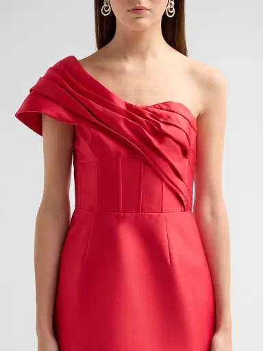 Rebecca Vallance Women's Esmeralda One-Shoulder Mini Dress - Red | Thumbnail 5 Rebecca Vallance Women's Esmeralda One-Shoulder Mini Dress - Red | Thumbnail 5