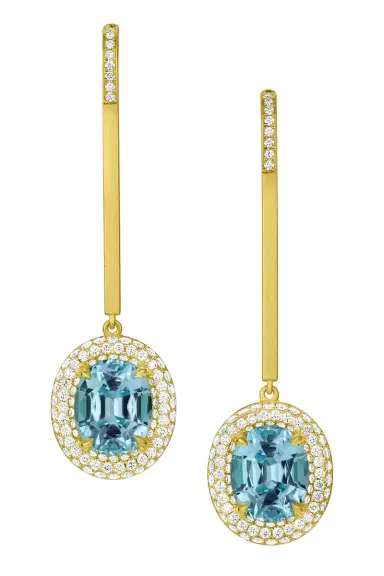 LEIGH MAXWELL Aquamarine Bauble Earrings | Thumbnail 1 LEIGH MAXWELL Aquamarine Bauble Earrings | Thumbnail 1