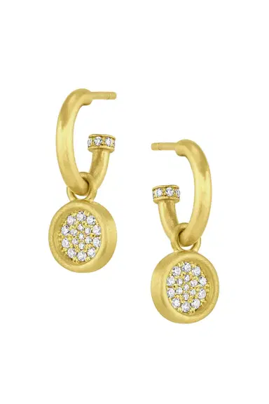 LEIGH MAXWELL Diamond Amani Disk Ear Charms | Thumbnail 3 LEIGH MAXWELL Diamond Amani Disk Ear Charms | Thumbnail 3