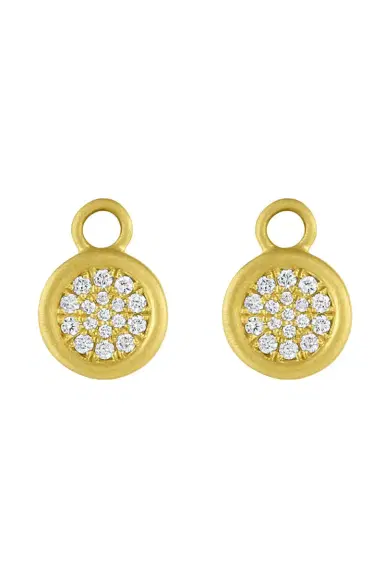 LEIGH MAXWELL Diamond Amani Disk Ear Charms | Thumbnail 1 LEIGH MAXWELL Diamond Amani Disk Ear Charms | Thumbnail 1