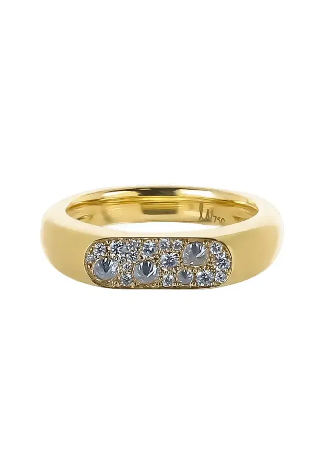 Diamond Flattened Band Ring Diamond Flattened Band Ring