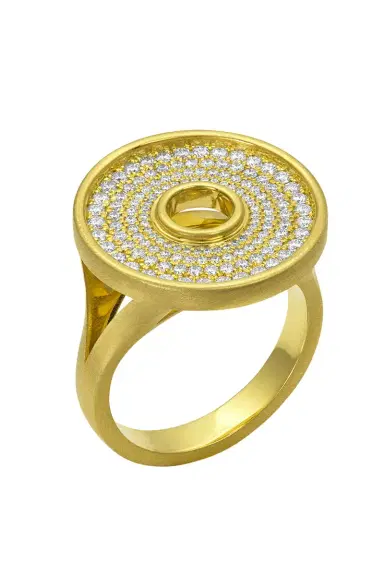 LEIGH MAXWELL Diamond Pavé Amani Disc Ring | Thumbnail 3 LEIGH MAXWELL Diamond Pavé Amani Disc Ring | Thumbnail 3