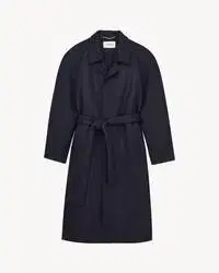 Saint Laurent Belted balmacaan in brushed wool gabardine | Thumbnail 2 Saint Laurent Belted balmacaan in brushed wool gabardine | Thumbnail 2