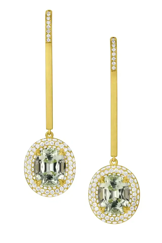 Green Tourmaline Bauble Earrings Green Tourmaline Bauble Earrings