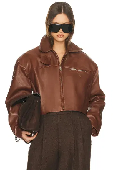 Helsa The Leather Oversized Moto Jacket | Thumbnail 2 Helsa The Leather Oversized Moto Jacket | Thumbnail 2