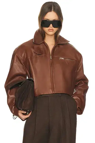 Helsa The Leather Oversized Moto Jacket | Thumbnail 1 Helsa The Leather Oversized Moto Jacket | Thumbnail 1