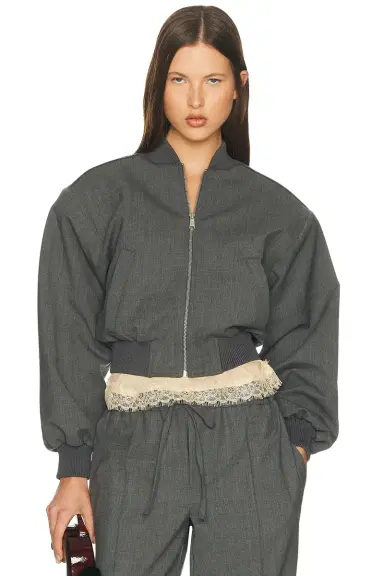 Helsa Wool Blend Bomber Jacket | Thumbnail 2 Helsa Wool Blend Bomber Jacket | Thumbnail 2
