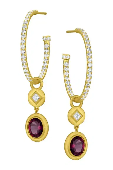 LEIGH MAXWELL Spinel Diamond Gemstone Ear Charms | Thumbnail 2 LEIGH MAXWELL Spinel Diamond Gemstone Ear Charms | Thumbnail 2