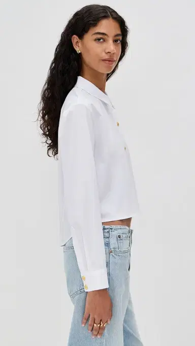 L'Agence Cosette Crop High Low Shirt | Thumbnail 3 L'Agence Cosette Crop High Low Shirt | Thumbnail 3
