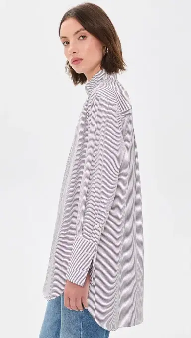 Comme Si Mandarin Collar Button Down Shirt | Thumbnail 3 Comme Si Mandarin Collar Button Down Shirt | Thumbnail 3