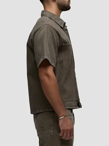 Hudson Jeans Men's Carpenter Denim Short-Sleeve Shirt - Hillside | Thumbnail 5 Hudson Jeans Men's Carpenter Denim Short-Sleeve Shirt - Hillside | Thumbnail 5