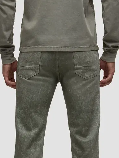 Hudson Jeans Men's Walker Kick Flare Jeans - Wax Olive | Thumbnail 2 Hudson Jeans Men's Walker Kick Flare Jeans - Wax Olive | Thumbnail 2