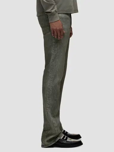 Hudson Jeans Men's Walker Kick Flare Jeans - Wax Olive | Thumbnail 4 Hudson Jeans Men's Walker Kick Flare Jeans - Wax Olive | Thumbnail 4