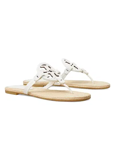 Tory Burch Women's Miller Beaded Leather Espadrille Sandals - Cream | Thumbnail 2 Tory Burch Women's Miller Beaded Leather Espadrille Sandals - Cream | Thumbnail 2