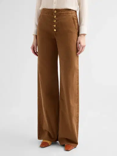 Ulla Johnson Women's Jasmine Cotton Wide-Leg Jeans | Thumbnail 4 Ulla Johnson Women's Jasmine Cotton Wide-Leg Jeans | Thumbnail 4