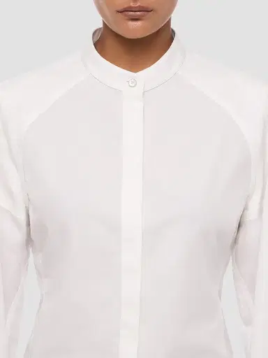 Helmut Lang Women's Cotton Poplin Saddle Shirt - White | Thumbnail 5 Helmut Lang Women's Cotton Poplin Saddle Shirt - White | Thumbnail 5
