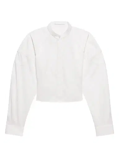 Helmut Lang Women's Cotton Poplin Saddle Shirt - White | Thumbnail 1 Helmut Lang Women's Cotton Poplin Saddle Shirt - White | Thumbnail 1