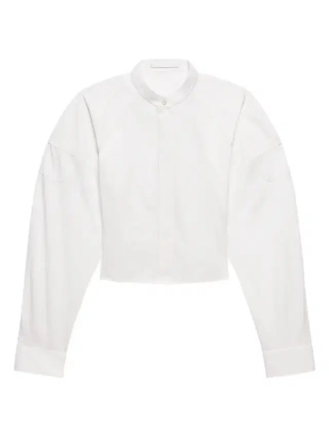 Women's Cotton Poplin Saddle Shirt - White Women's Cotton Poplin Saddle Shirt - White