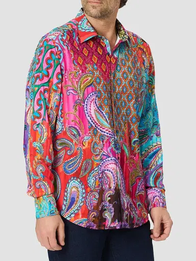 Robert Graham Men's Embellished Paisley Shirt | Thumbnail 4 Robert Graham Men's Embellished Paisley Shirt | Thumbnail 4