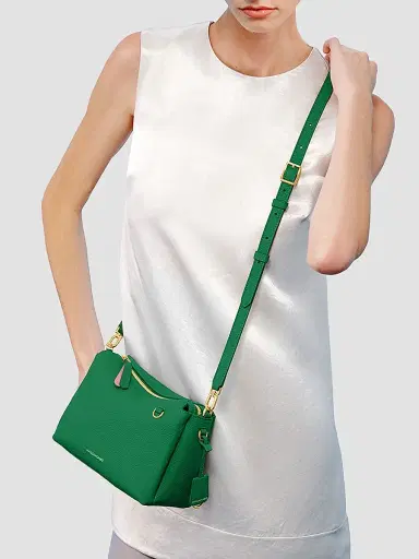 Maison de Sabre Women's The Soft Trio Crossbody Bag - Emerald Green | Thumbnail 3 Maison de Sabre Women's The Soft Trio Crossbody Bag - Emerald Green | Thumbnail 3