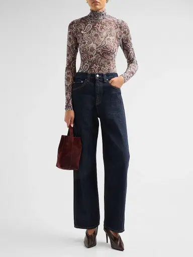 Ronny Kobo Women's Lorden Paisley Mesh Top - Purple Multi | Thumbnail 2 Ronny Kobo Women's Lorden Paisley Mesh Top - Purple Multi | Thumbnail 2