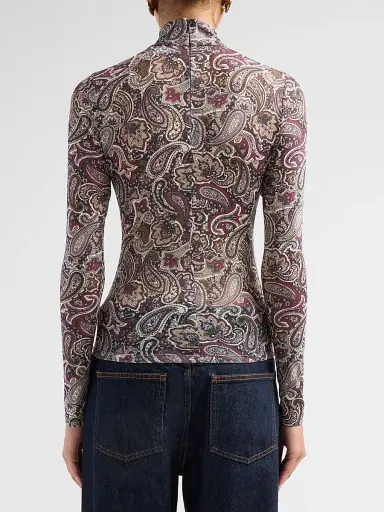 Ronny Kobo Women's Lorden Paisley Mesh Top - Purple Multi | Thumbnail 3 Ronny Kobo Women's Lorden Paisley Mesh Top - Purple Multi | Thumbnail 3